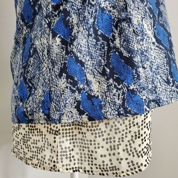 BAR III tank top blue snakeskin print spaghetti strap M - Picture 4 of 7